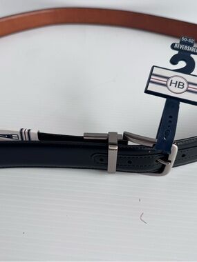 HB Leather Reversible Belt Tan/Black Men’s Size 50/52 Stretch Comfort NWT